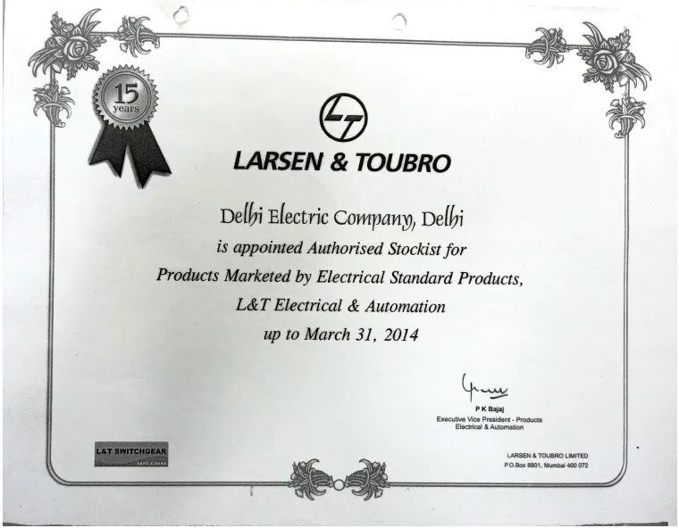 Performance Certificate 1